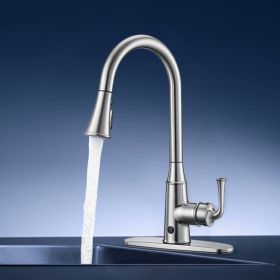 Touchless Kitchen Faucet Automatic Motion Sensor Christmas Gift, Kitchen Sink Faucets with 4 Modes Pull Down Sprayer