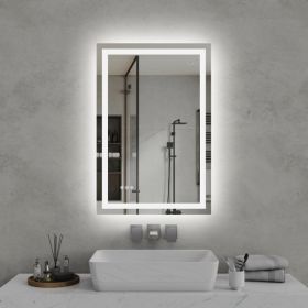 24"x36" LED Bathroom Mirror, Front-Lit and Back-Lit,3 Color Tem Adjustable, Brightness Memory, Anti-fog LED Vanity Mirror[Unable to ship on weeke
